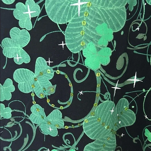 Shamrock Ready with this Black and Green Long Sleeve Top - Picture 2 of 6